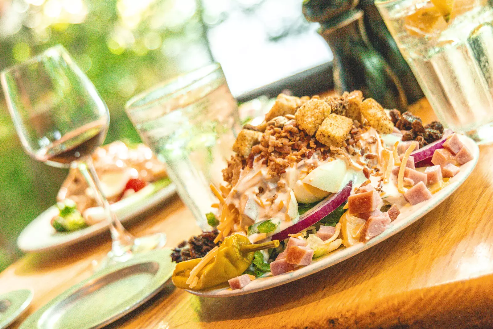 salad plates on table