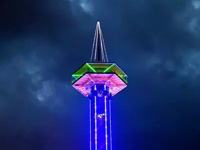 Gatlinburg Space Needle at night