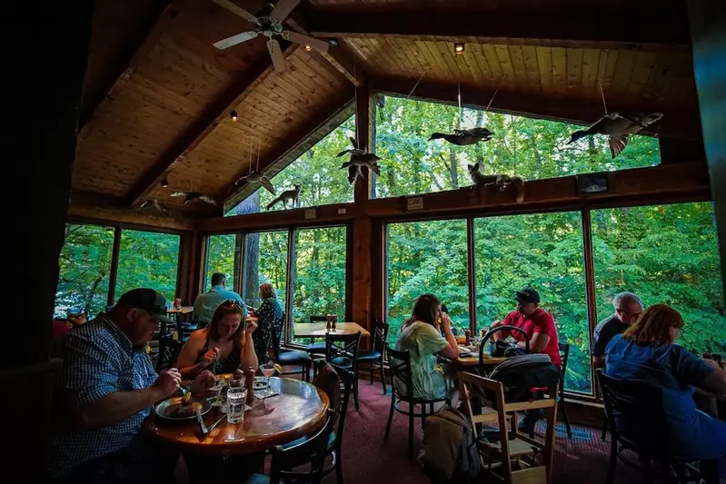 families eating at The Peddler